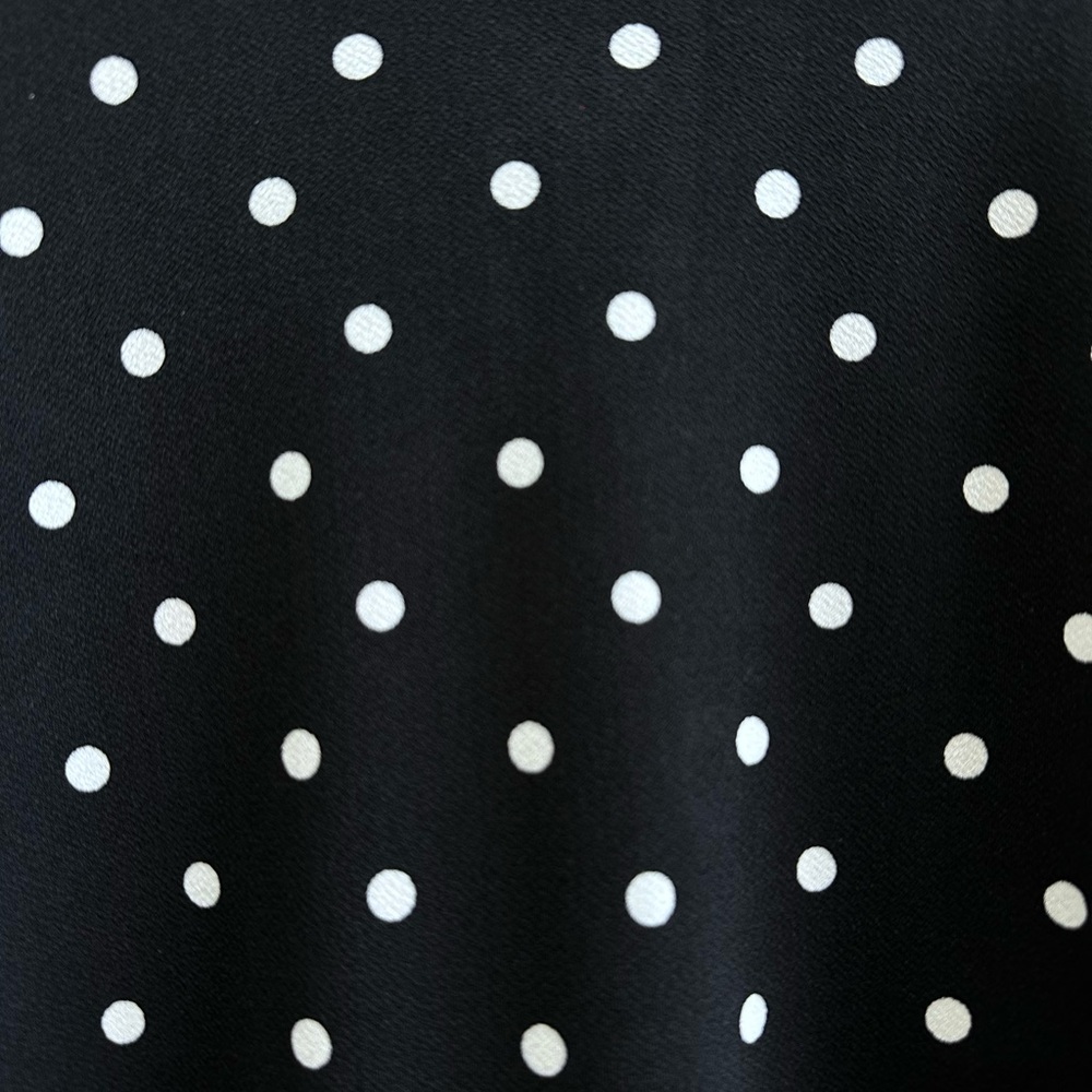 Adrianna Papell Blouse Women’s Size Medium Black Polka Dot Cropped Dolman NWT - Picture 4 of 8
